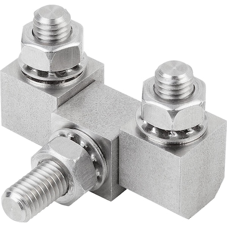 Square Hinge With Fastening Nut, Form:A, Stainless Steel 1.4305, B=49, A=18, A1=14, A2=22